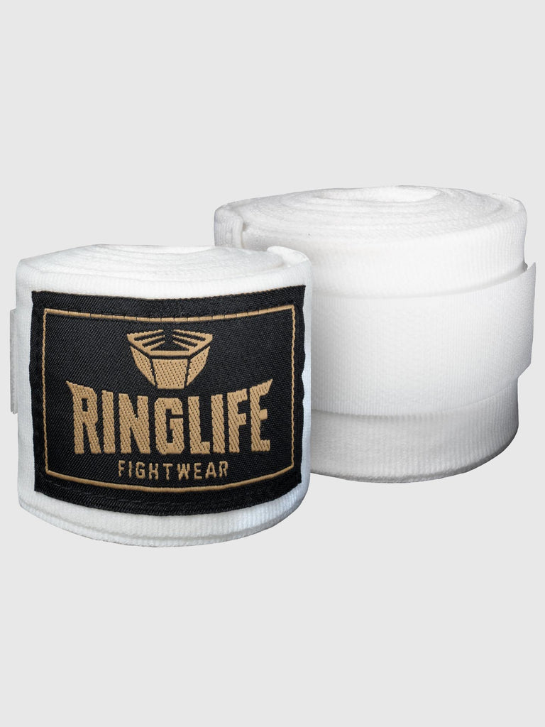RINGLIFE Boxbandagen - Logo 4,5m weiß