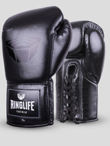 RINGLIFE Boxhandschuhe, Pro Laces, schwarz-matt