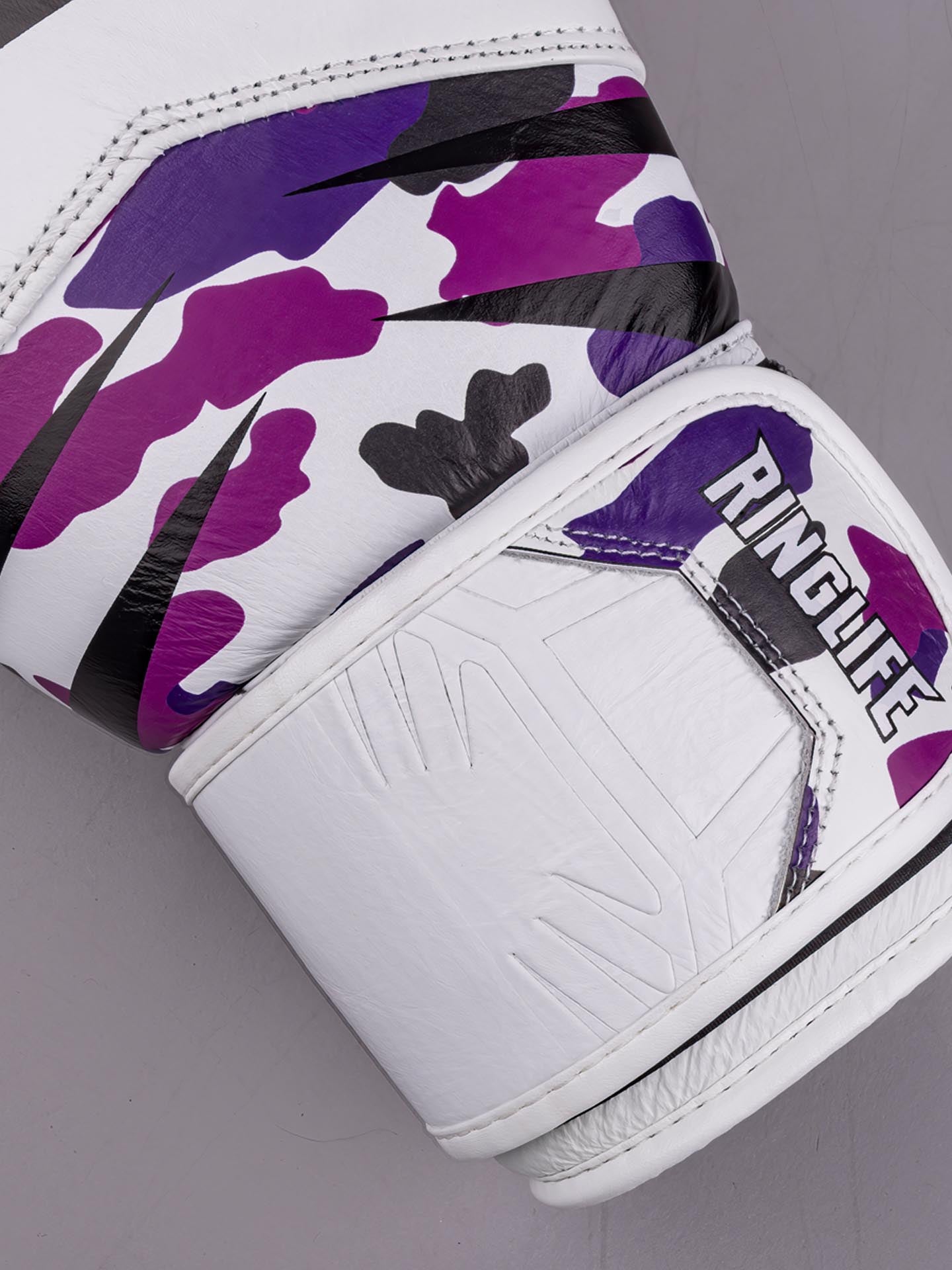RINGLIFE Boxhandschuhe, Unit, weiß-lila-camo