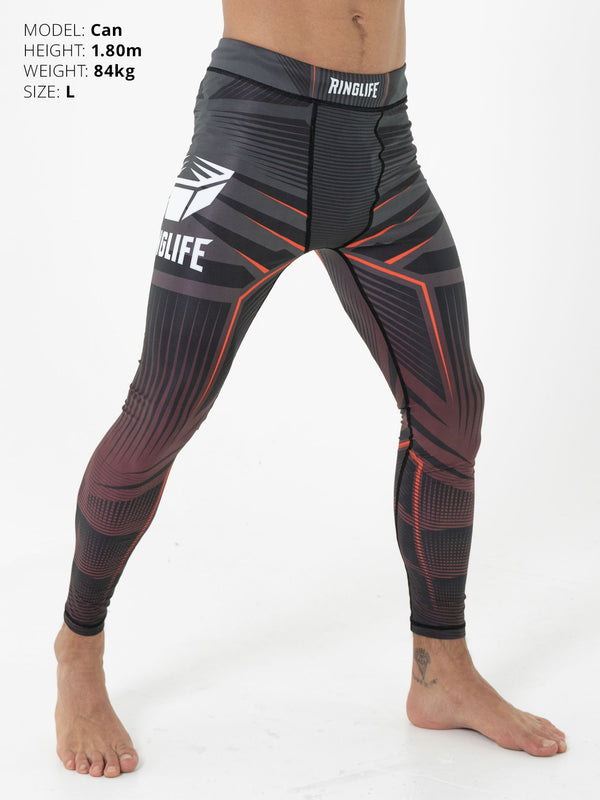 RINGLIFE Compression Pants - Octaring schwarz-rot