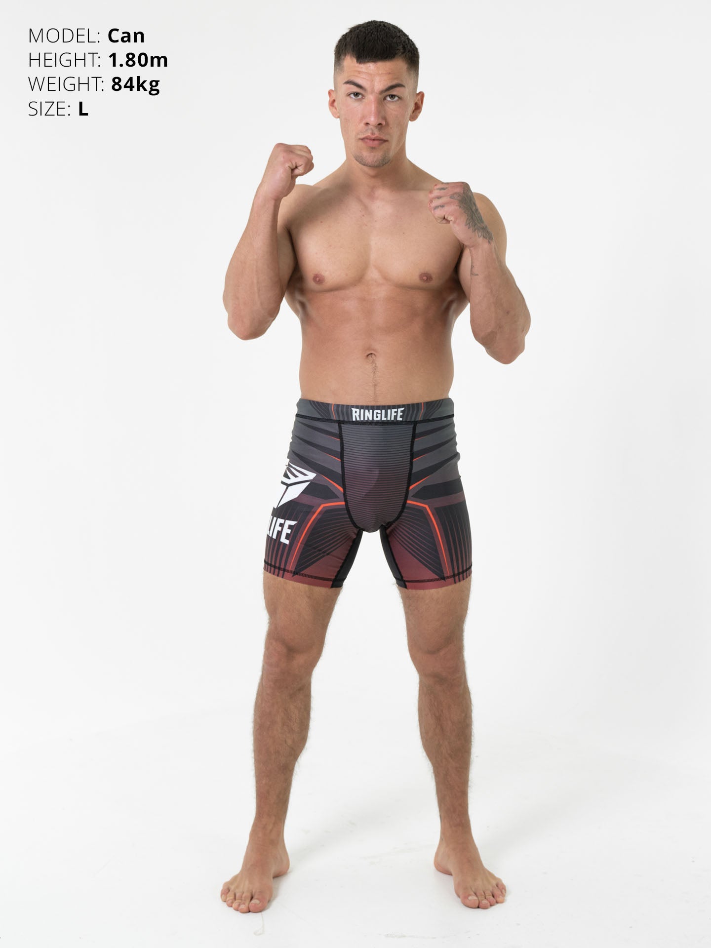 RINGLIFE Compression Shorts - Octaring schwarz-rot