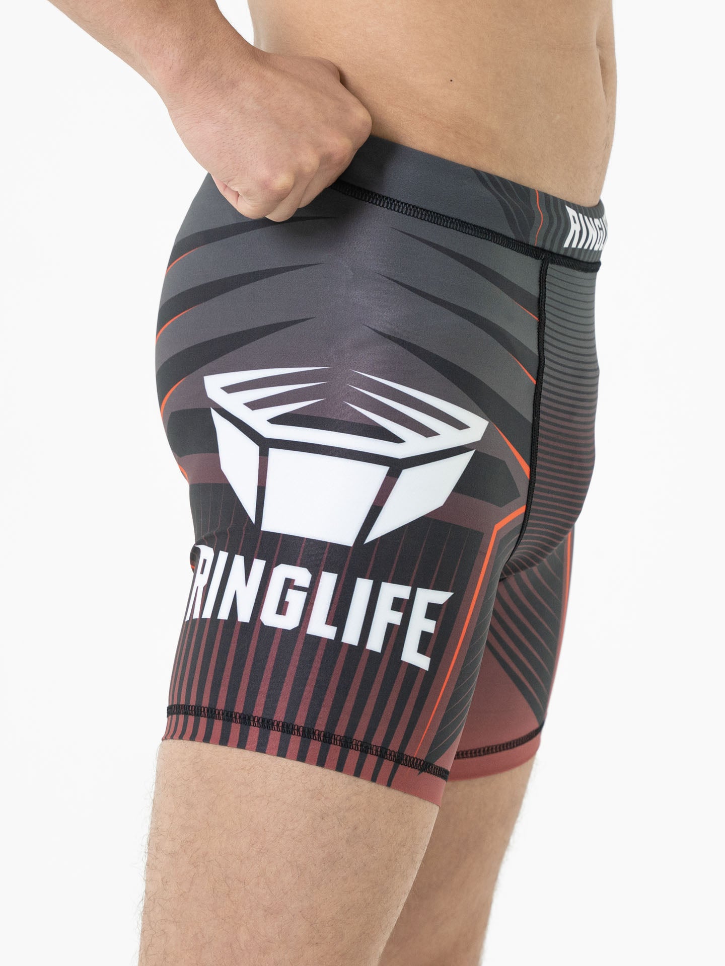 RINGLIFE Compression Shorts - Octaring schwarz-rot