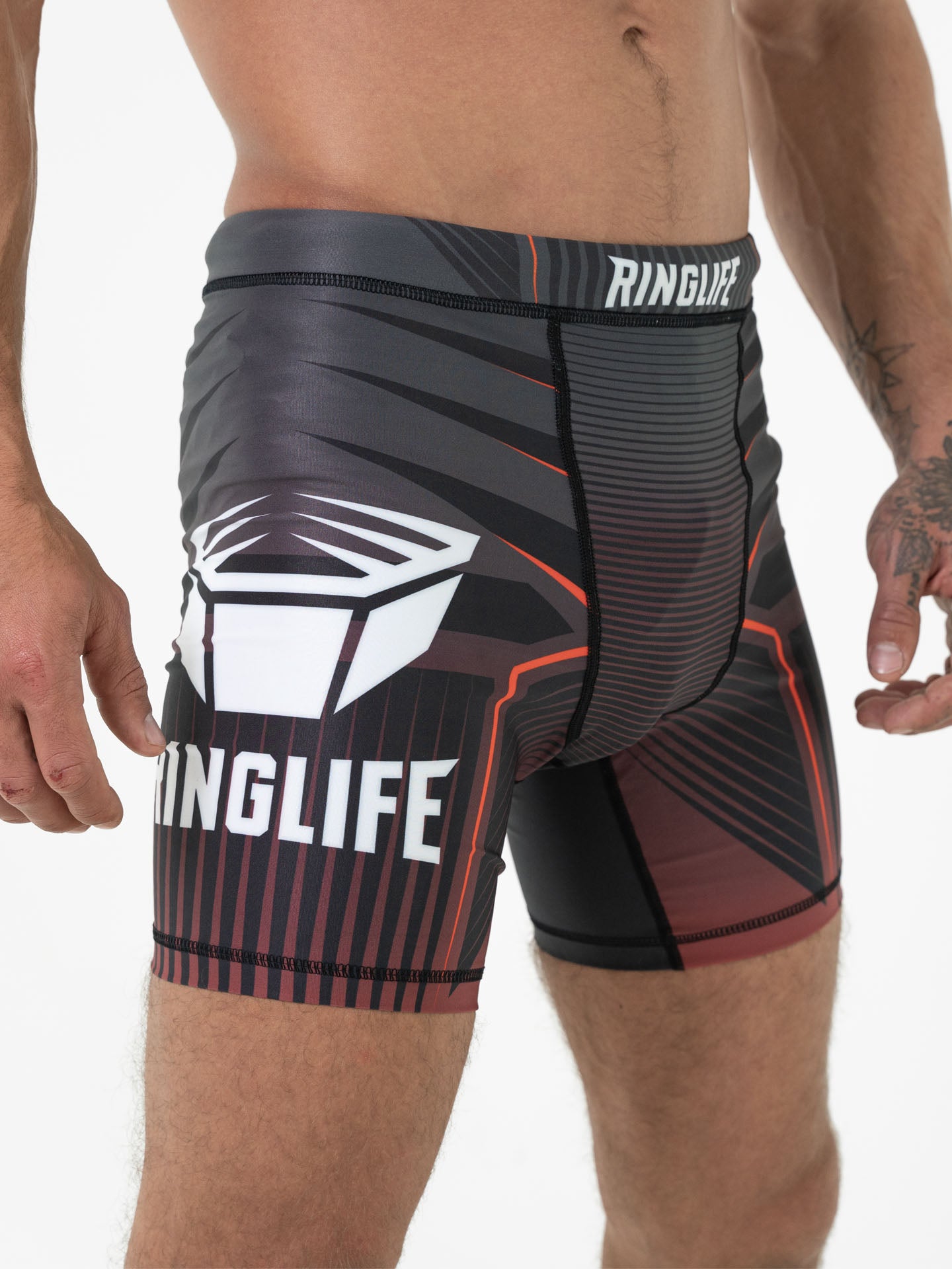 RINGLIFE Compression Shorts - Octaring schwarz-rot