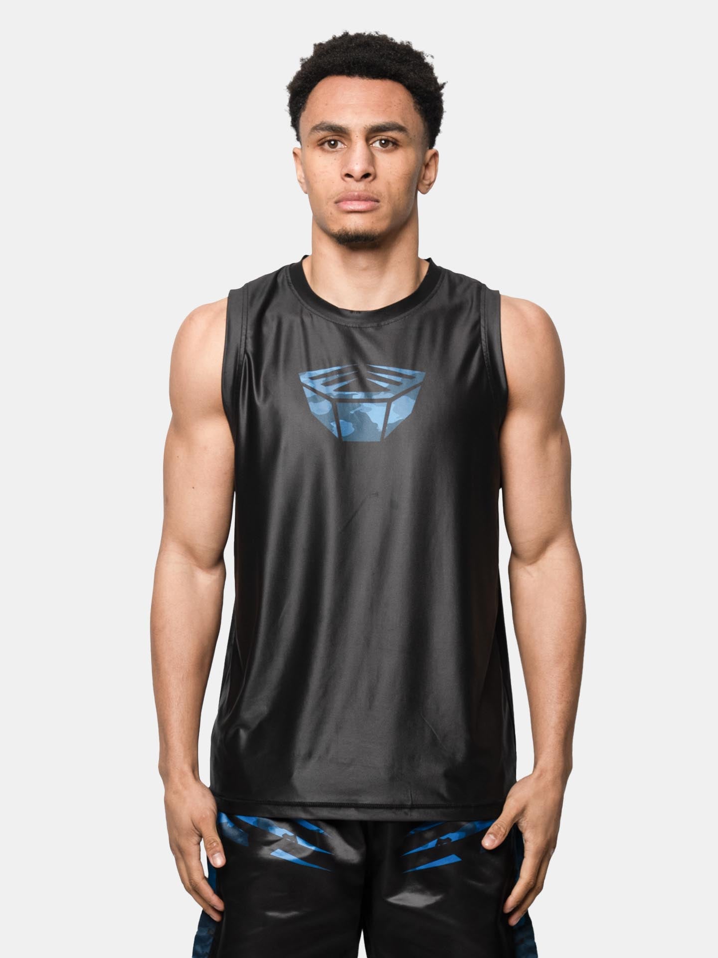 RINGLIFE Functional Tank Top, Unit, schwarz-blau camo