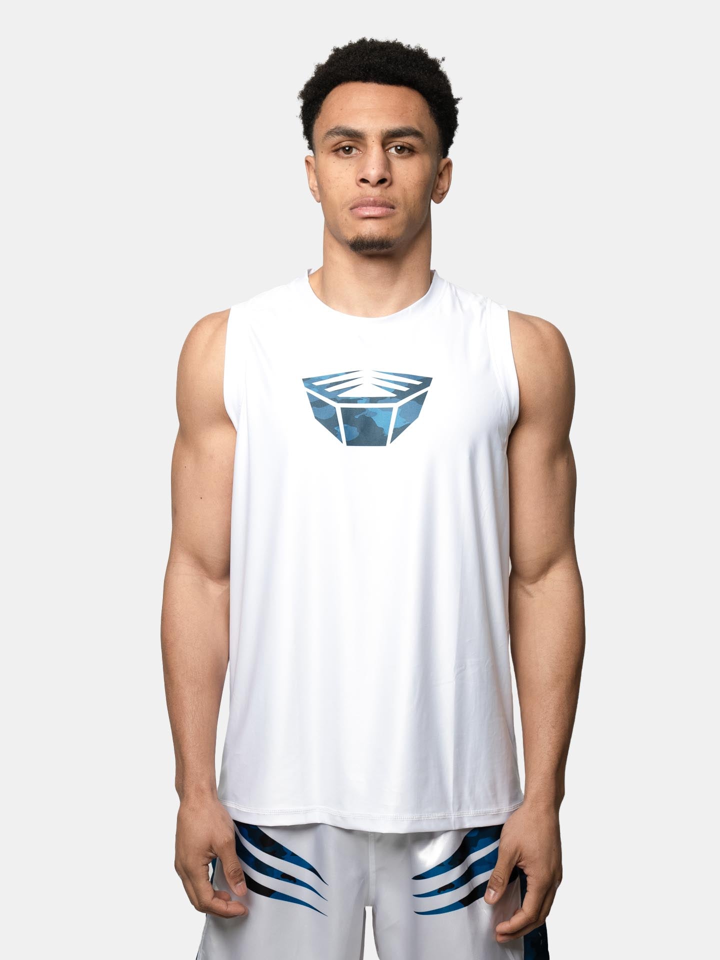 RINGLIFE Functional Tank Top, Unit, weiss-blau camo