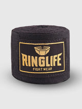 RINGLIFE Boxbandagen, Logo, 3,5 m, schwarz