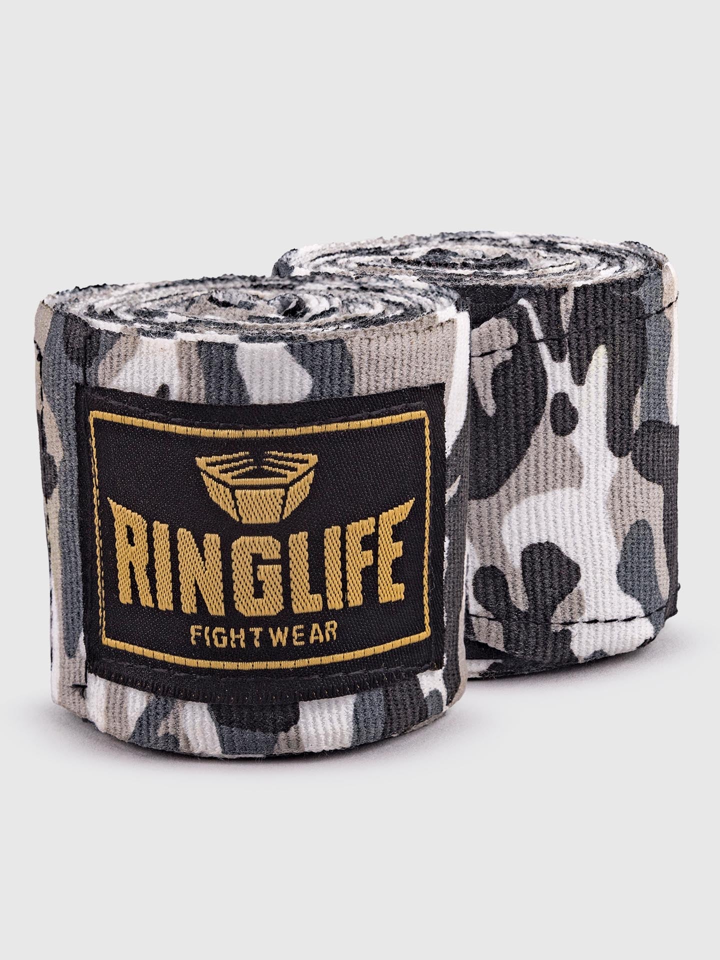 RINGLIFE Boxbandagen, Logo, 3,5 m, camo grau