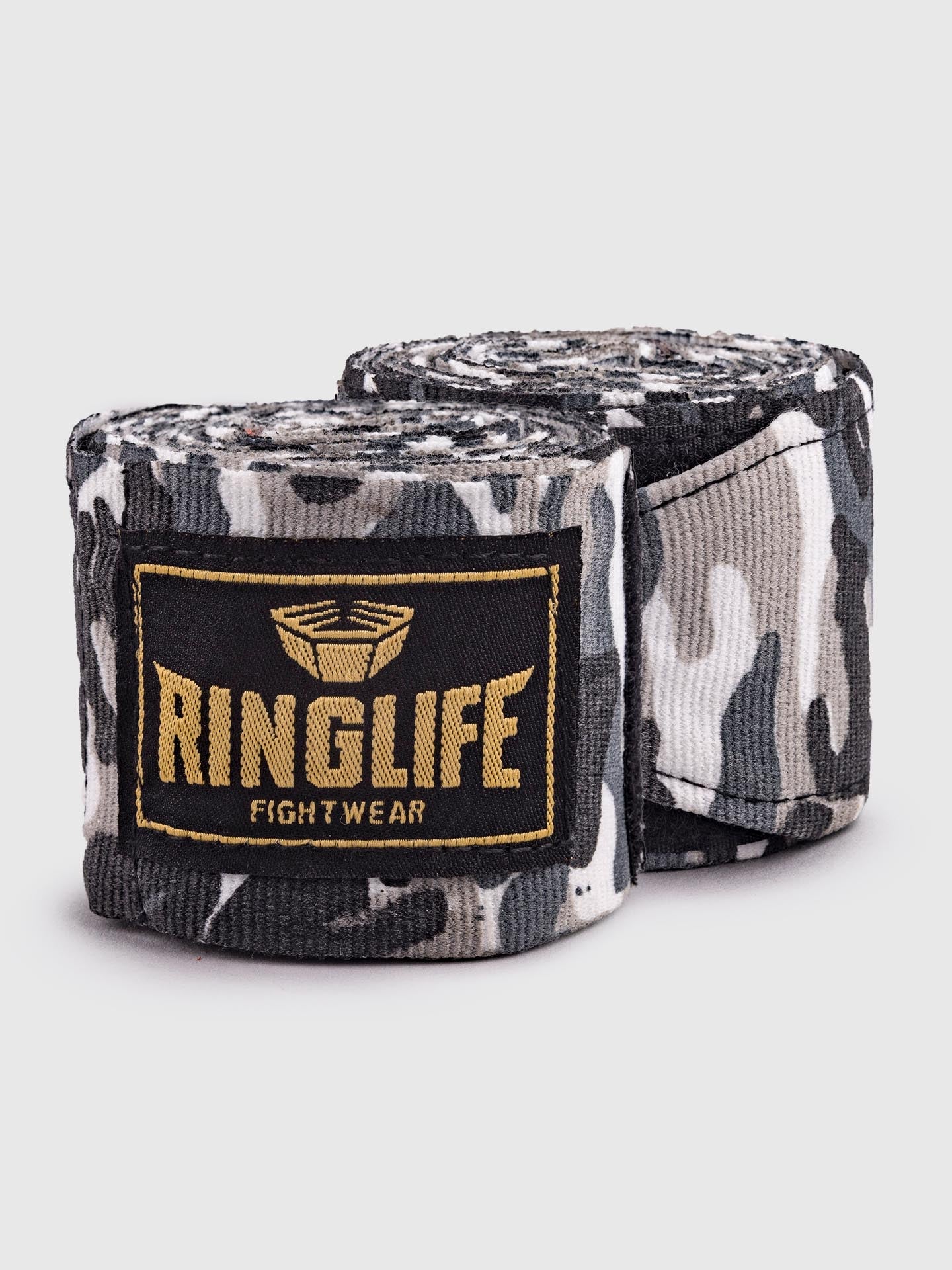 RINGLIFE Boxbandagen, Logo, 4,5 m, camo grau