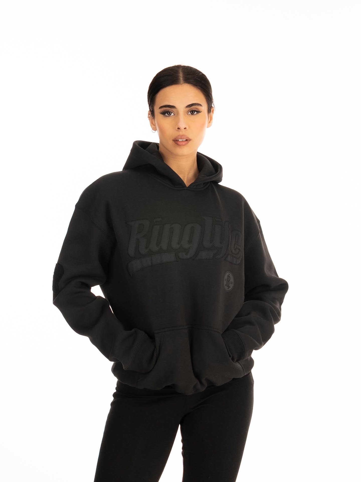 RINGLIFE Hoodie, College, schwarz-matt
