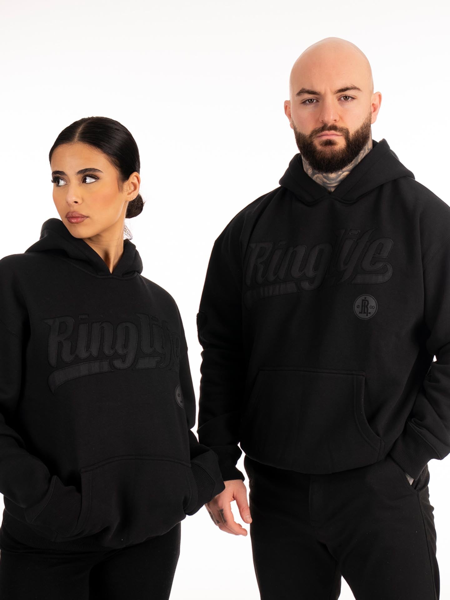 RINGLIFE Hoodie, College, schwarz-matt
