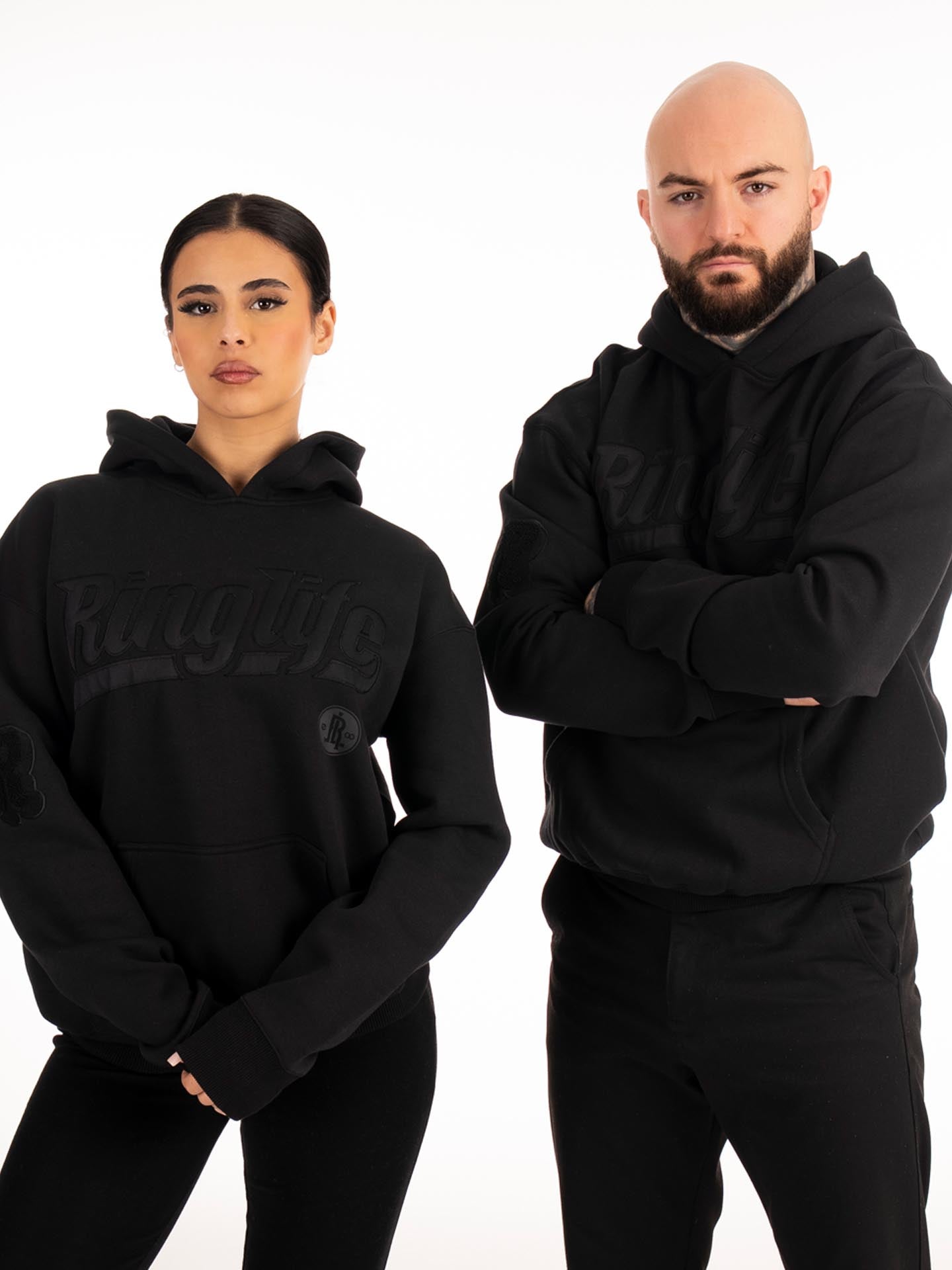 RINGLIFE Hoodie, College, schwarz-matt