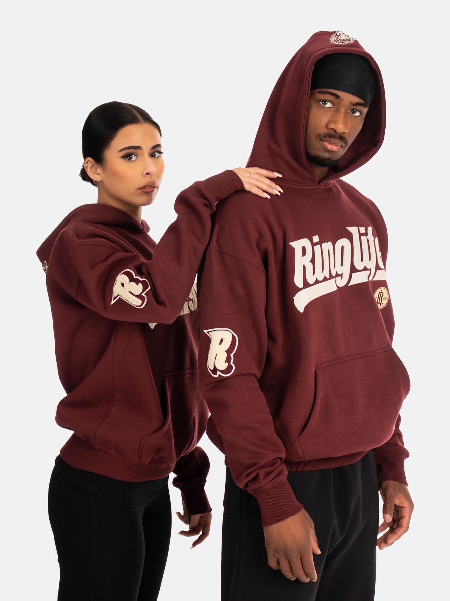 RINGLIFE Hoodie, College, dunkelrot