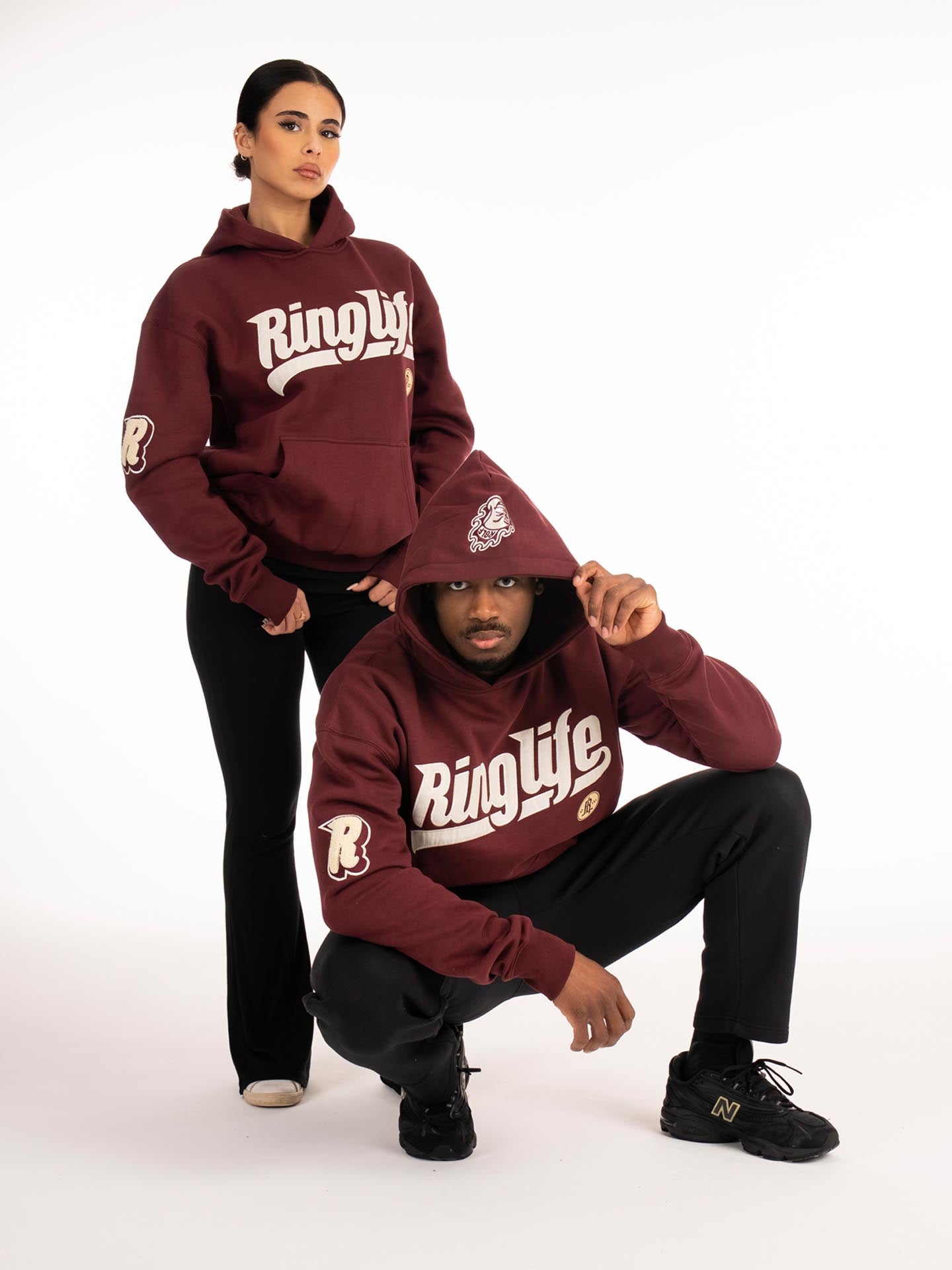 RINGLIFE Hoodie, College, dunkelrot