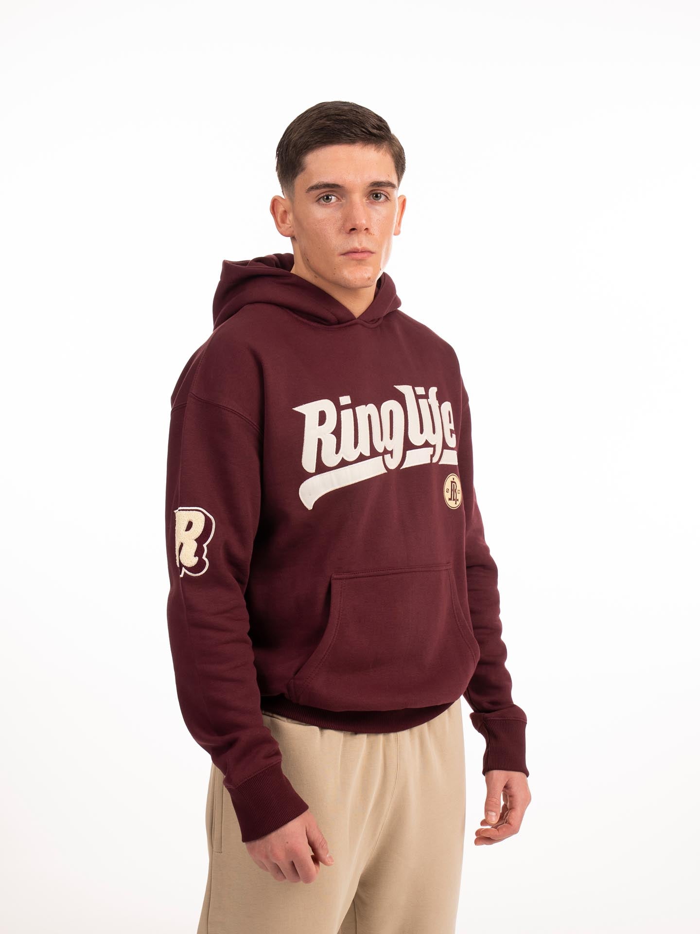 RINGLIFE Hoodie, College, dunkelrot