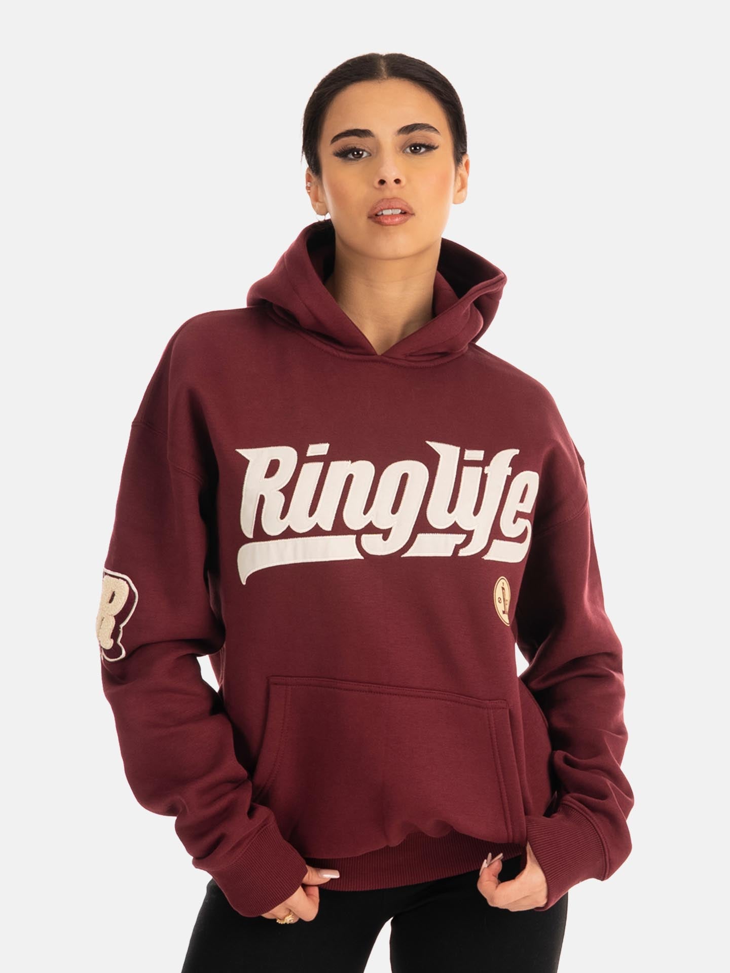 RINGLIFE Hoodie, College, dunkelrot