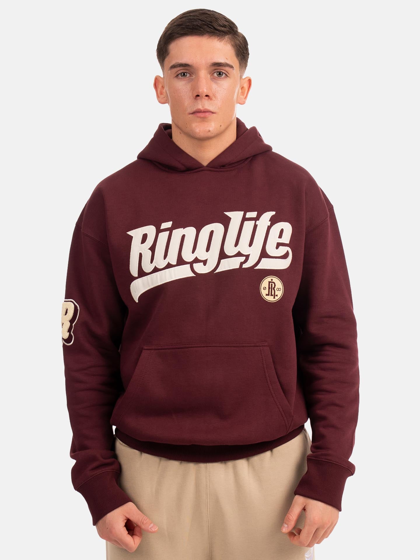 RINGLIFE Hoodie, College, dunkelrot