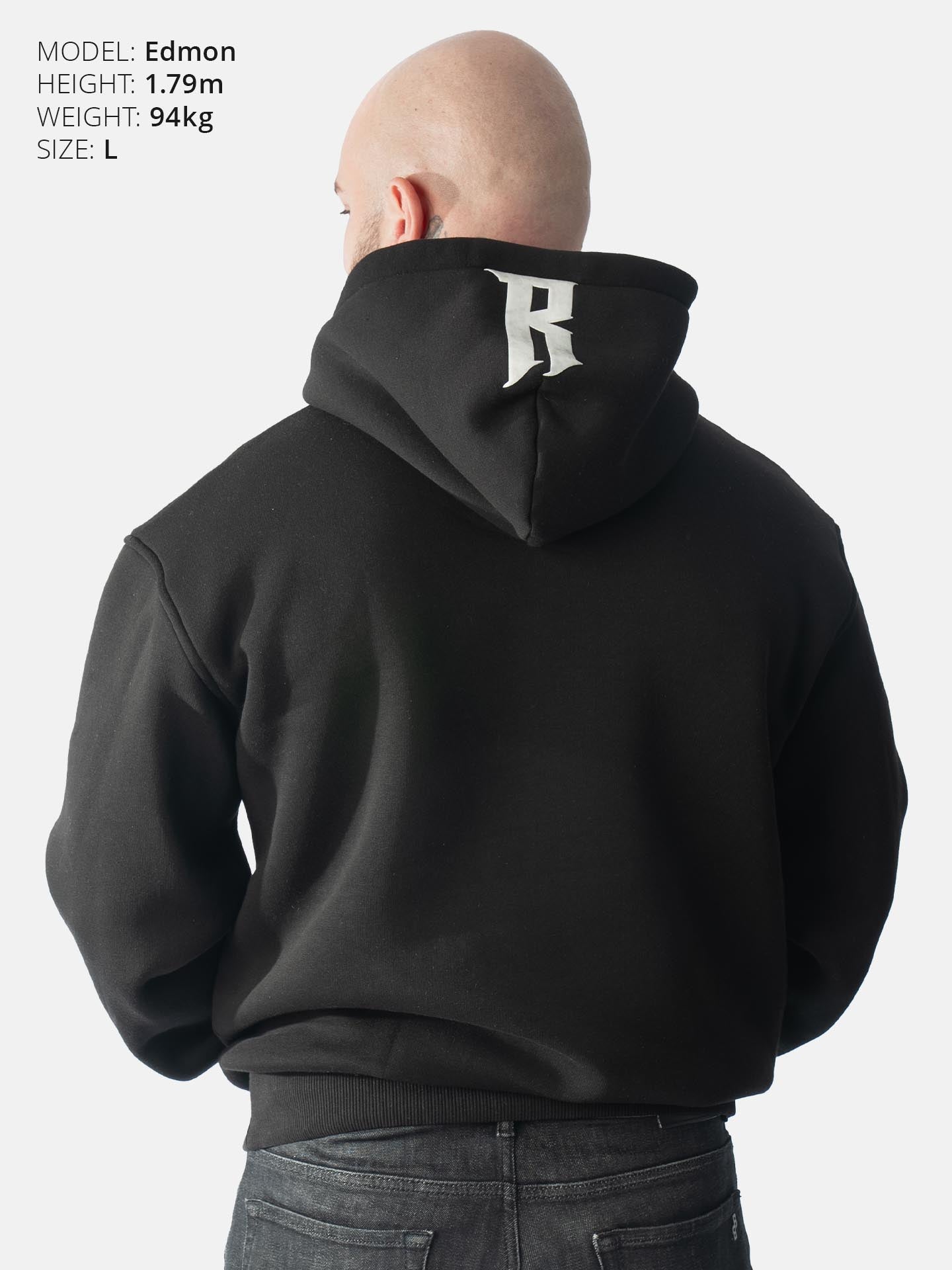 RINGLIFE Hoodie Oversized, R, schwarz