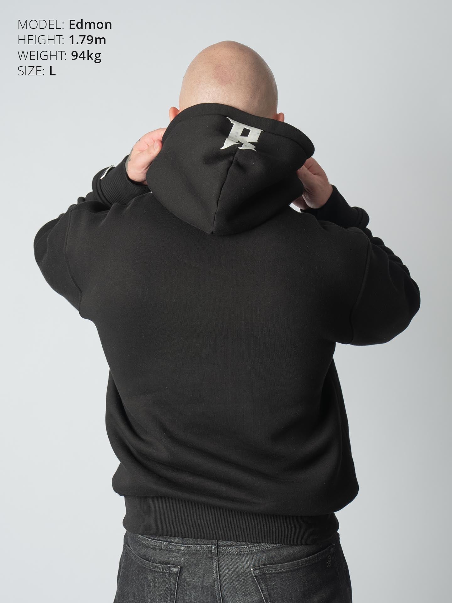 RINGLIFE Hoodie Oversized, R, schwarz