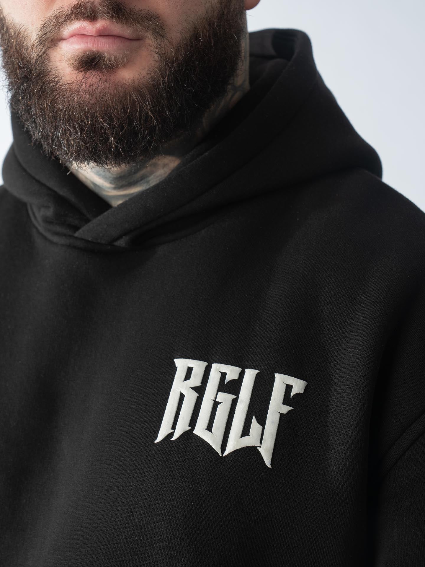 RINGLIFE Hoodie Oversized, R, schwarz