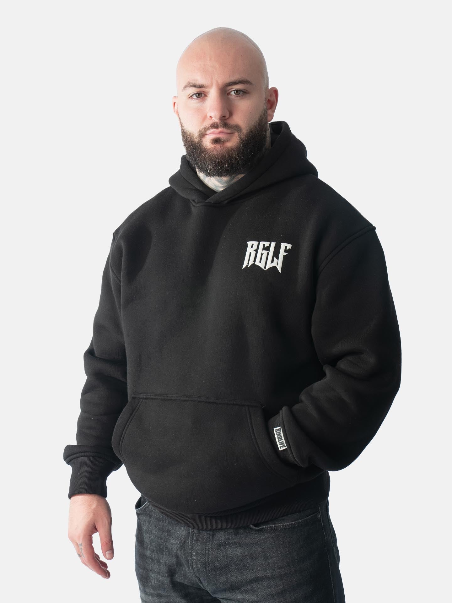 RINGLIFE Hoodie Oversized, R, schwarz