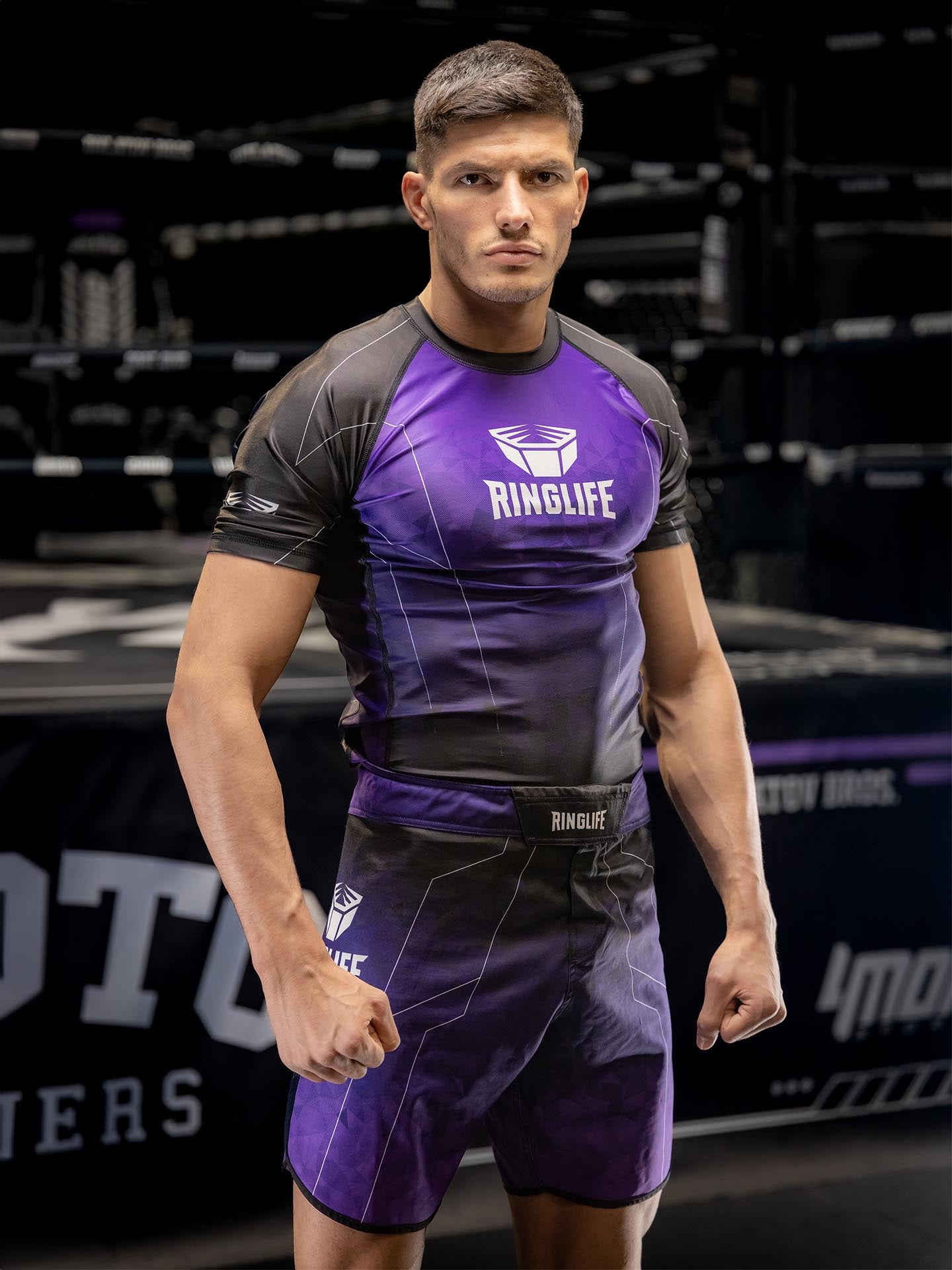 RINGLIFE MMA Shorts - Transition schwarz-lila