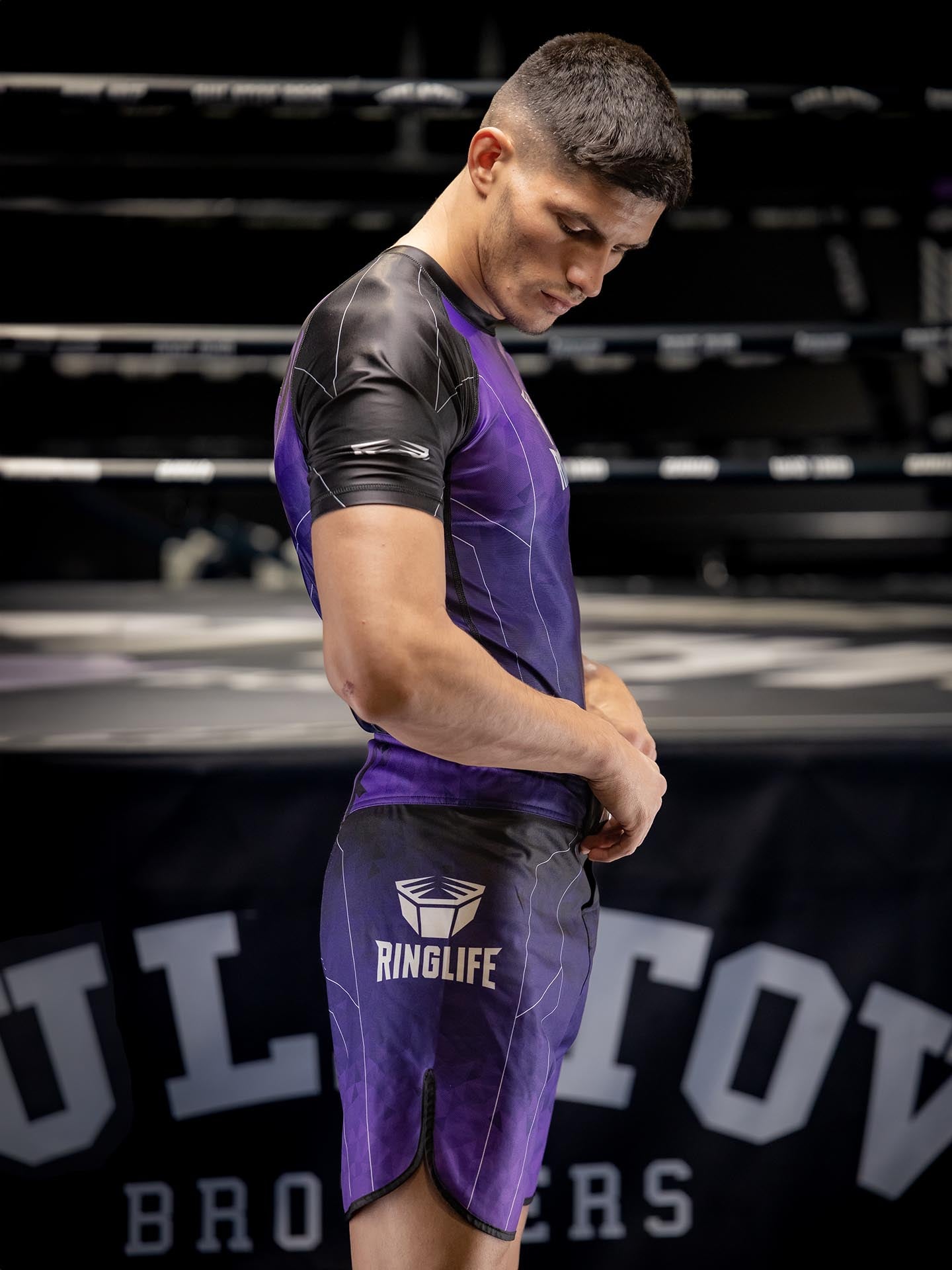 RINGLIFE MMA Shorts - Transition schwarz-lila