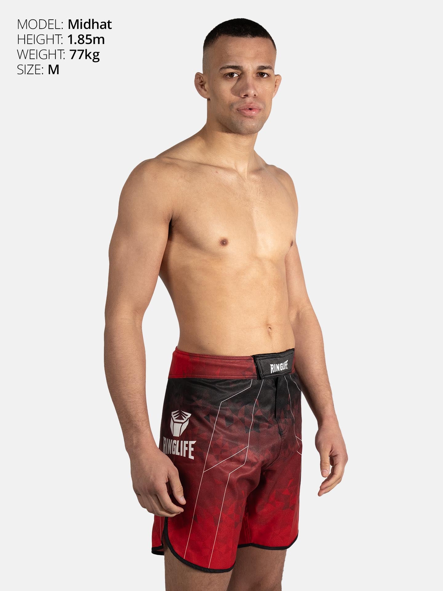 RINGLIFE MMA Shorts - Transition schwarz-rot