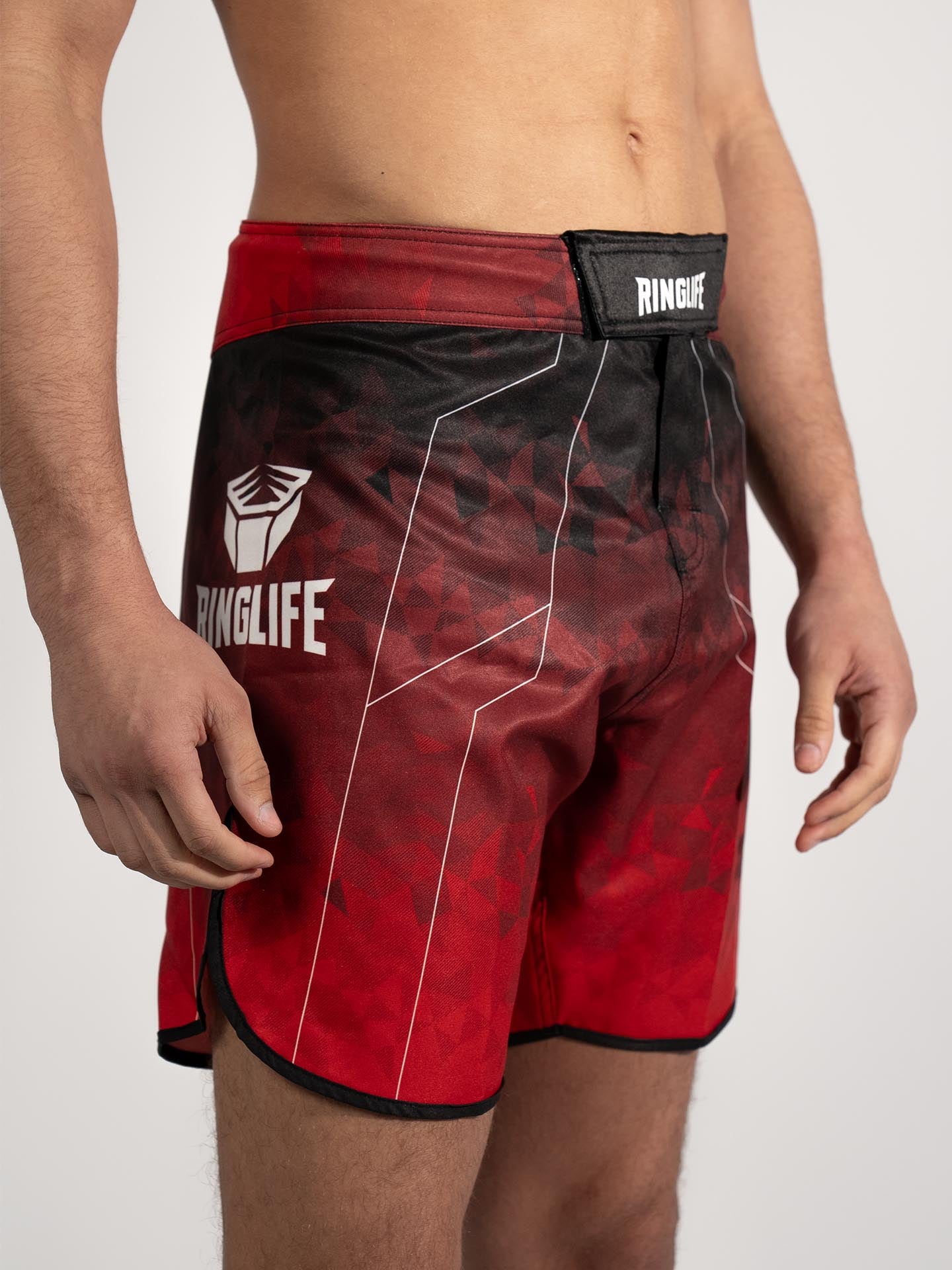 RINGLIFE MMA Shorts - Transition schwarz-rot