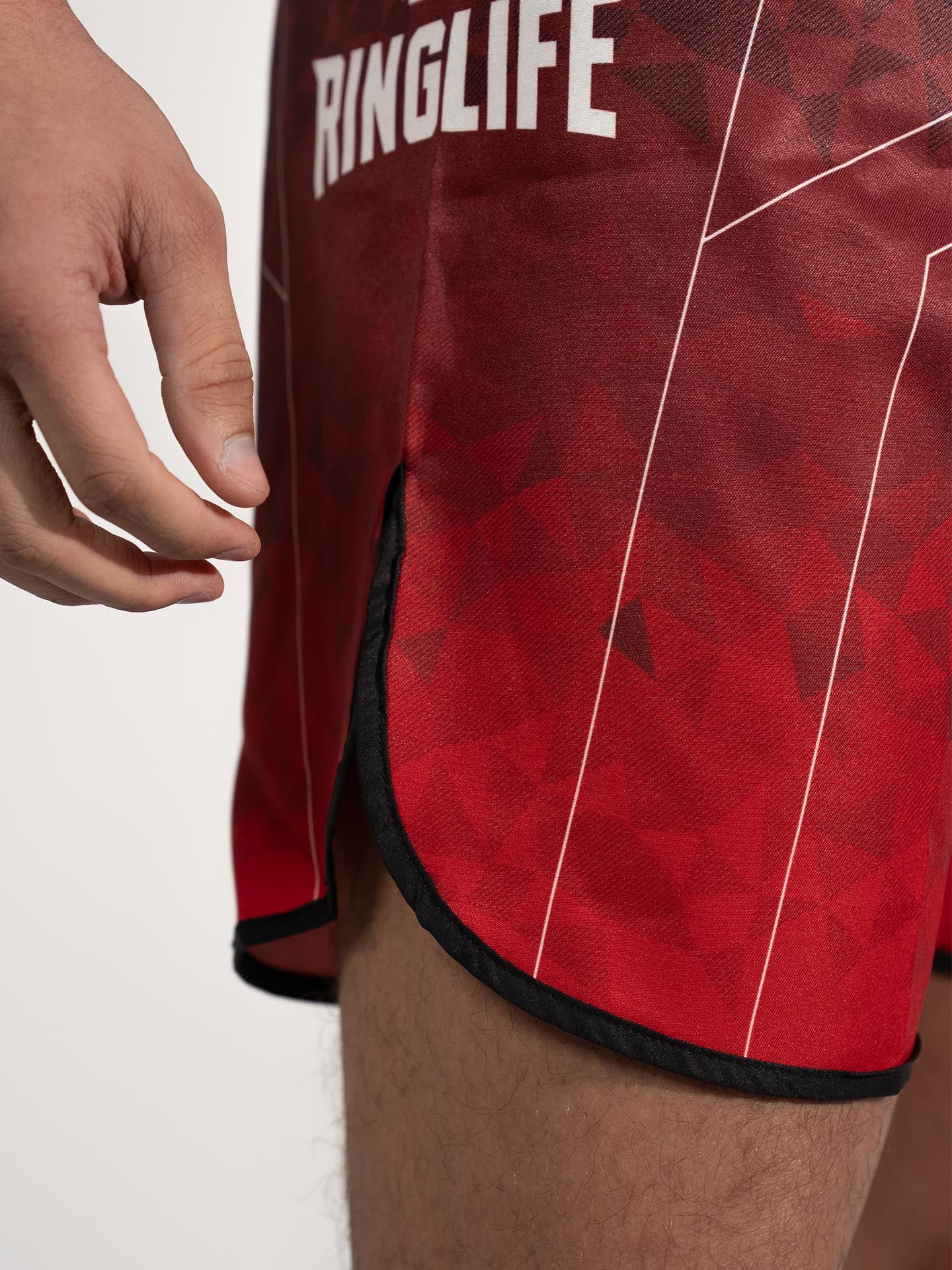 RINGLIFE MMA Shorts - Transition schwarz-rot