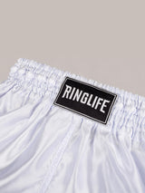 RINGLIFE Muay Thai Shorts, Core, weiß