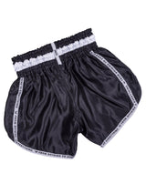 RINGLIFE Muay Thai Shorts, Label, schwarz