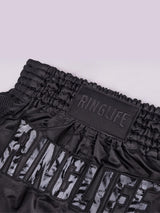 RINGLIFE Muay Thai Shorts, Pulse, schwarz-schwarz