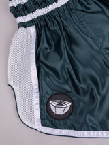 RINGLIFE Muay Thai Shorts, Represent, grün-weiß