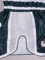 RINGLIFE Muay Thai Shorts, Represent, grün-weiß