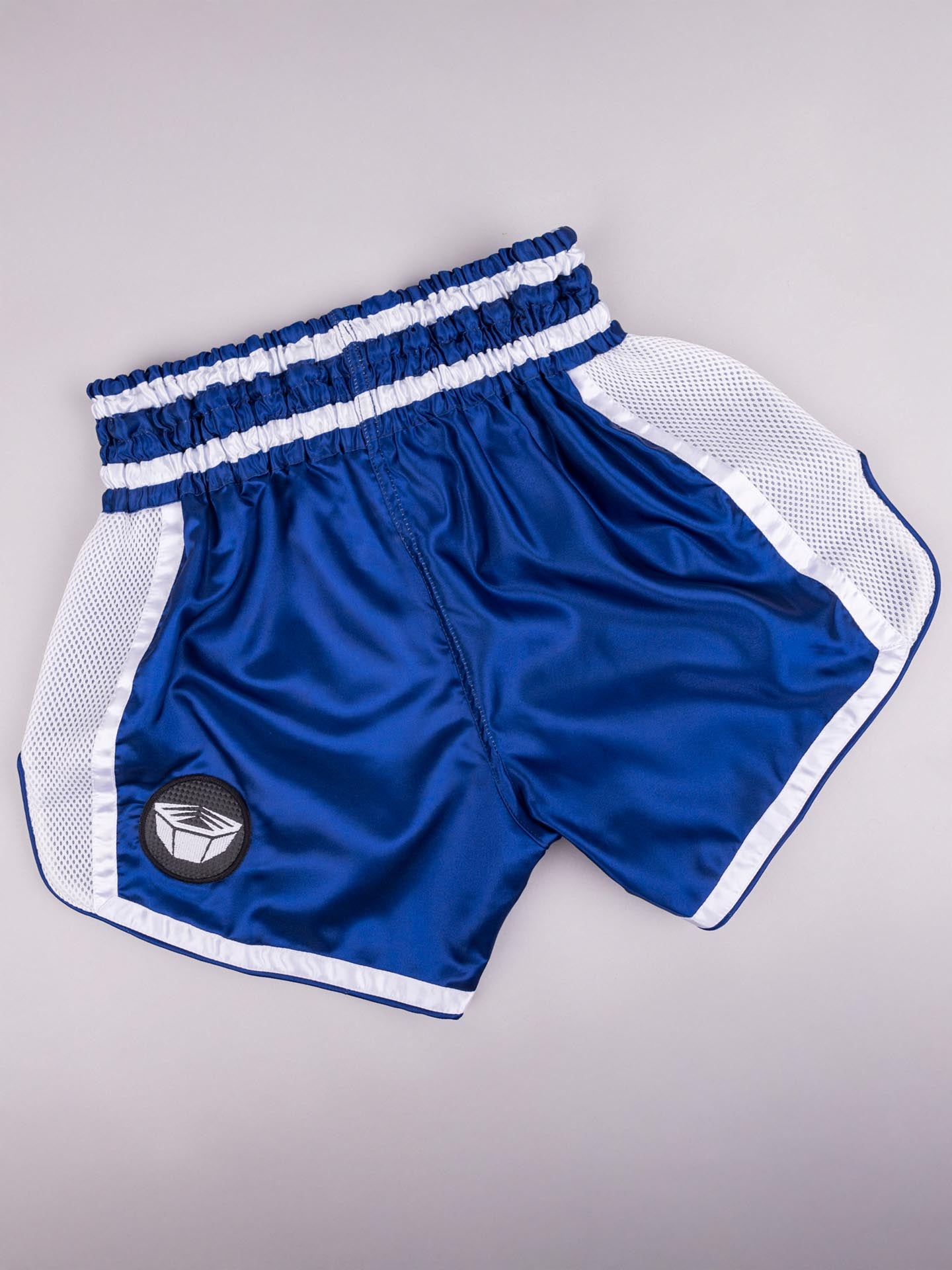 RINGLIFE Muay Thai Shorts, Represent, navy-weiß
