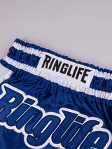 RINGLIFE Muay Thai Shorts, Represent, navy-weiß