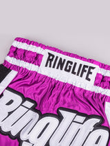RINGLIFE Muay Thai Shorts, Represent, pink-schwarz