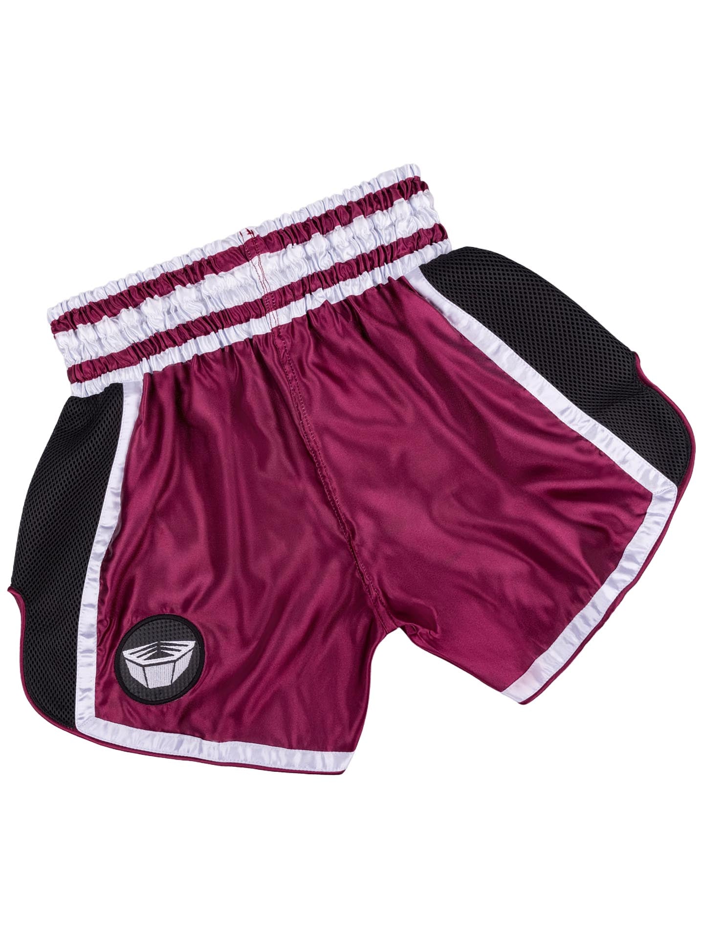 RINGLIFE Muay Thai Shorts, Represent, rot-schwarz