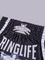 RINGLIFE Muay Thai Shorts, Unit, schwarz-camo