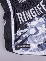RINGLIFE Muay Thai Shorts, Unit, schwarz-camo