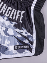 RINGLIFE Muay Thai Shorts, Unit, schwarz-camo