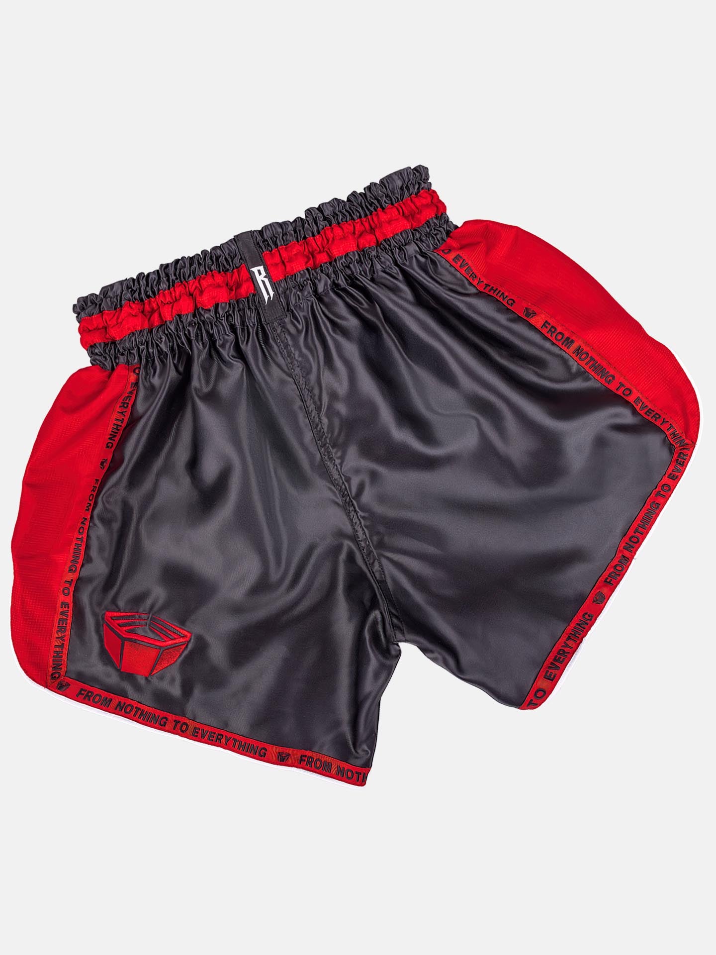 RINGLIFE Muay Thai Shorts, Vanguard, schwarz-rot