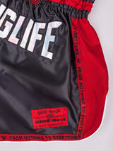 RINGLIFE Muay Thai Shorts, Vanguard, schwarz-rot