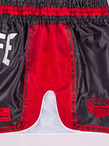 RINGLIFE Muay Thai Shorts, Vanguard, schwarz-rot