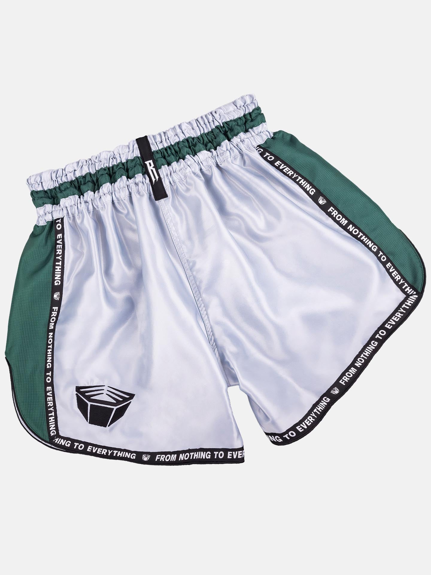 RINGLIFE Muay Thai Shorts, Vanguard, silber-grün