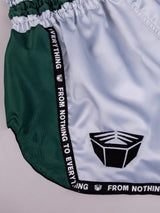 RINGLIFE Muay Thai Shorts, Vanguard, silber-grün