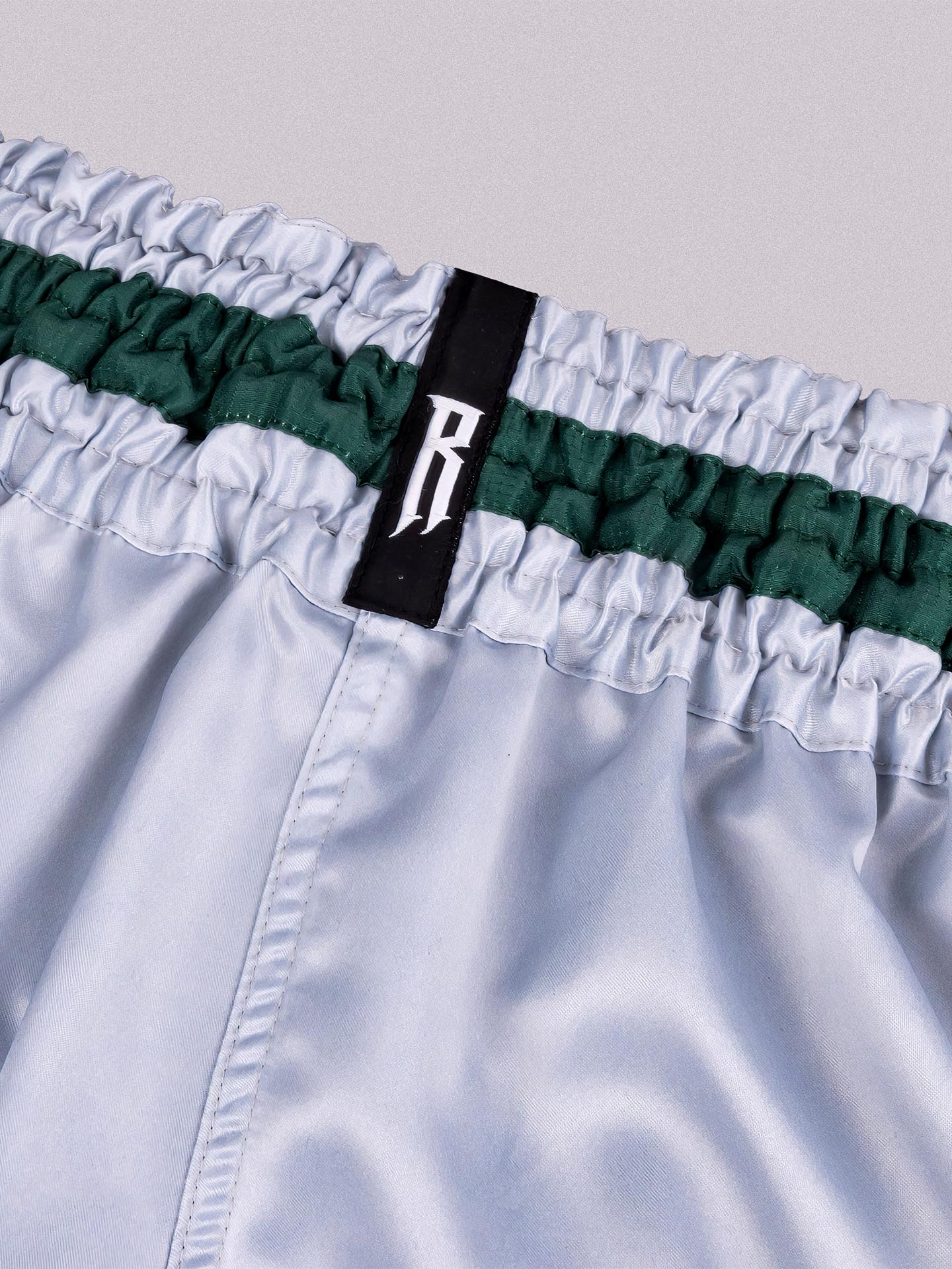 RINGLIFE Muay Thai Shorts, Vanguard, silber-grün