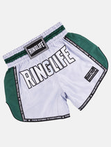 RINGLIFE Muay Thai Shorts, Vanguard, silber-grün