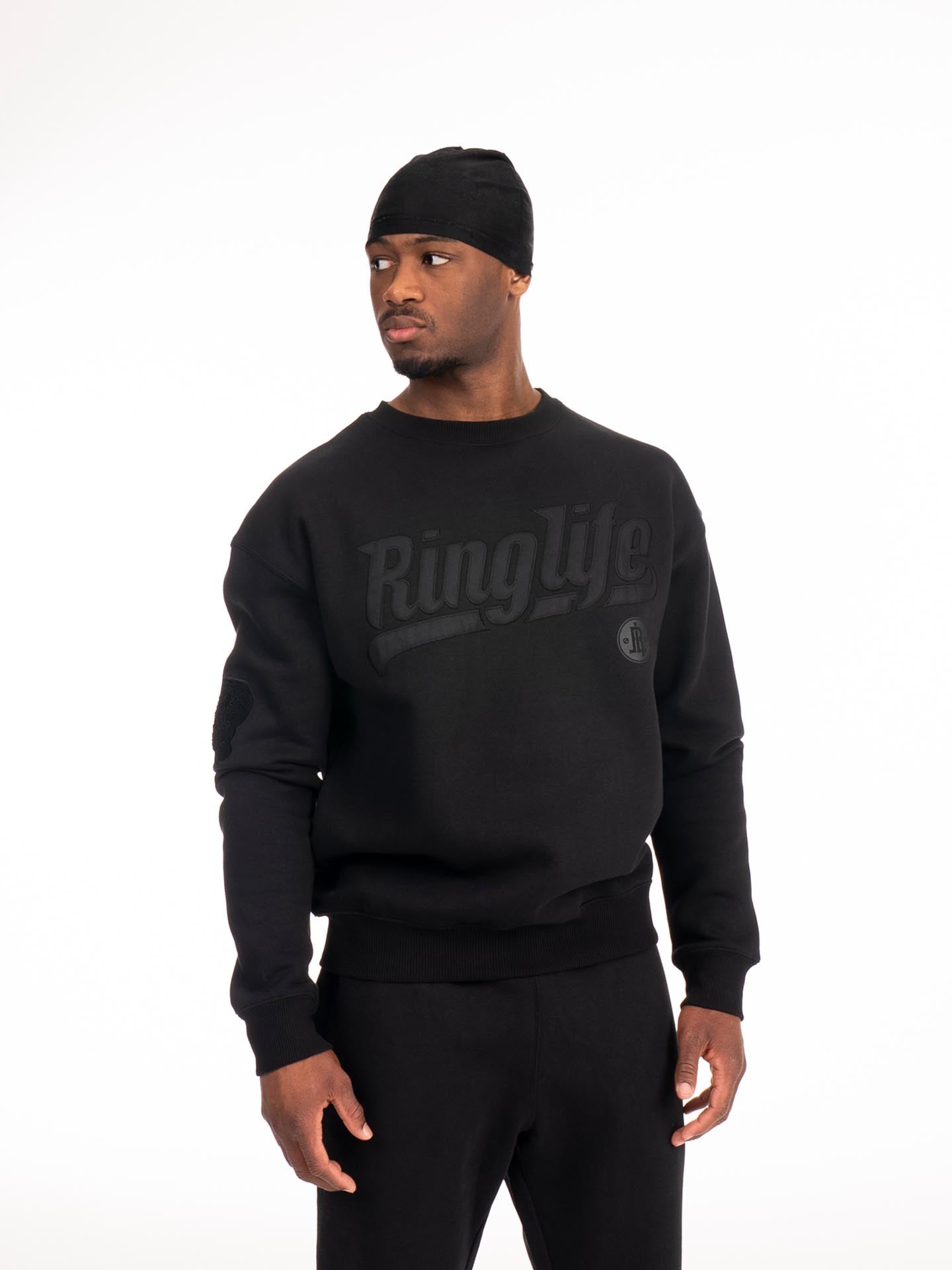 RINGLIFE Pullover, College, schwarz-matt