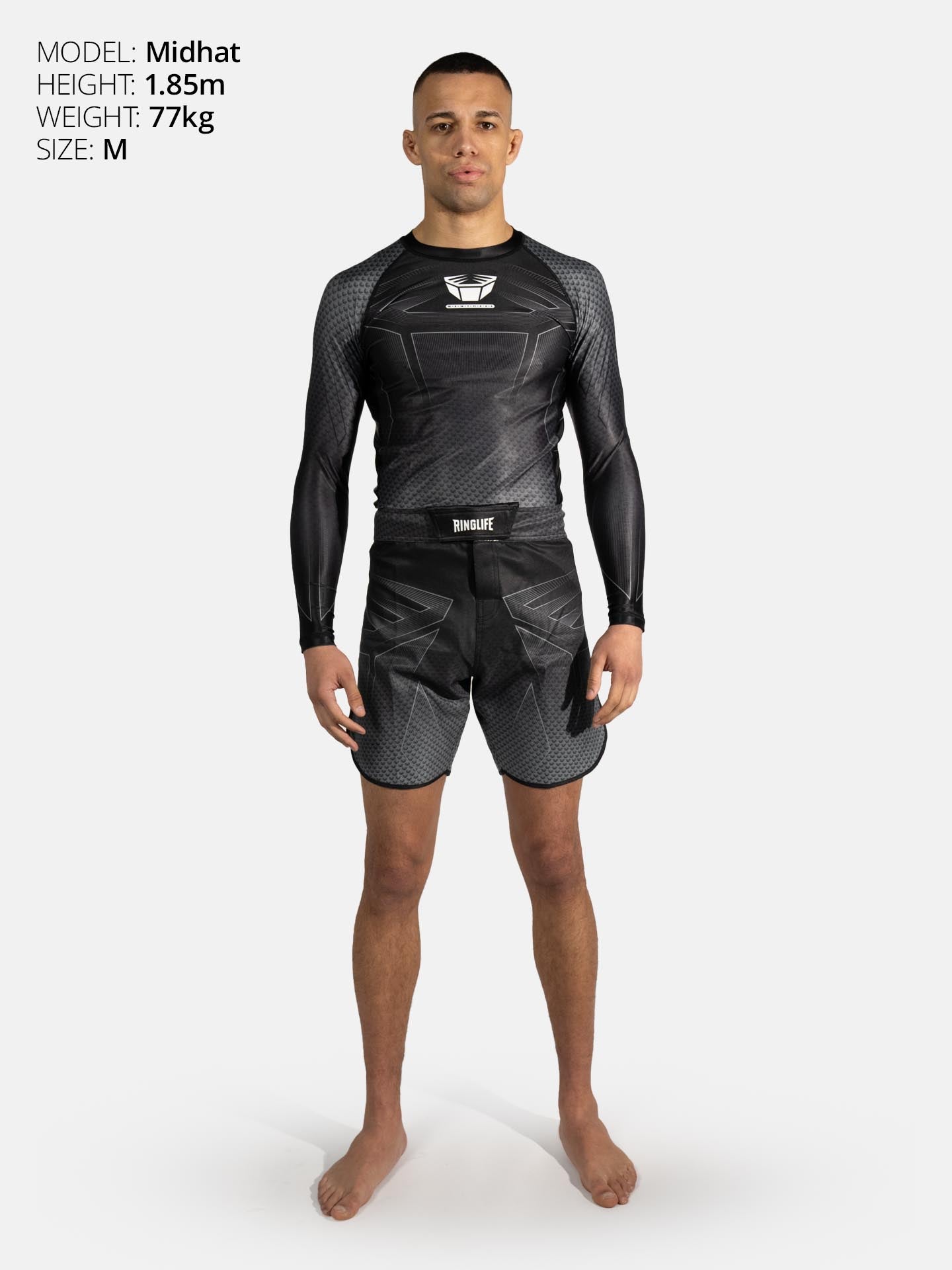 RINGLIFE Rashguard L/S - Octaring 2.0 schwarz-grau